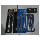 3pc flare nut wrench set, 3/8in rat...