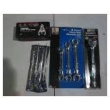 3pc flare nut wrench set, 3/8in rat...