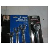 3pc flare nut wrench set, 3/8in rat...