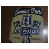 Chevrolet metal sign...