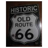 Historic Old Route 66 metal sign...
