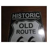 Historic Old Route 66 metal sign...