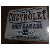 Chevrolet metal sign...