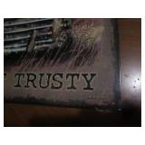 Rusty But Trusty Truck metal sign...