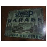 Jeep metal sign...