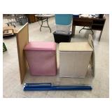 Clothes Hampers, Retractable Screen, Cork Board & Small Ironing Board Clothes Hampers, Retractable Screen, Cork Board & Small Ironing Board