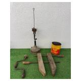 Vintage Lot - Tools, Anti-Freeze Can & Parts Lamp Vintage Lot - Tools, Anti-Freeze Can & Parts Lamp