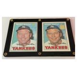 Mickey Mantle 1967 Topps #150 and 1996 Commemorative #17 - Vintage Baseball Card