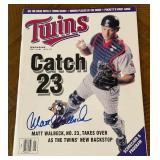 Matt Wallbeck Signed Minnesota Twins Baseball Magazine
