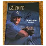 Alex Ochoa Signed Milwaukee Brewers Yearbook Magazine