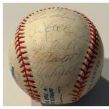 Kirby Puckett and 1992/93 Minnesota Twins Team Signed Baseball - Tapani, Knoblauch, Hrbek, Kelly - 34 Signatures