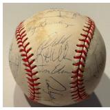 Kirby Puckett and 1992/93 Minnesota Twins Team Signed Baseball - Tapani, Knoblauch, Hrbek, Kelly - 34 Signatures
