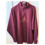 University of Minnesota 1/4 Zip Sweater Size XL