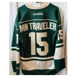 Minnesota Wild Reebok Size Medium Hockey Jersey Size 52 Custom 'MN TRAVELER' #15