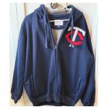 Minnesota Twins MLB Genuine Zip Up Hooded Sweatshirt Size Large