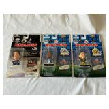 (3) Headliner Sports Figures - Barry Sanders, Brett Favre, Patrick Roy