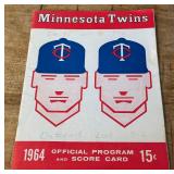 1964 Minnesota Twins Official Program vs. Detroit Tigers w/ Hamms Advertisement