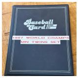 1987 World Series Champions Minnesota Twins Baseball Card Set in Binder