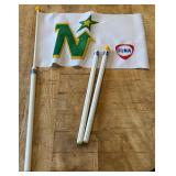 (3) Minnesota North Stars Hockey Vintage Flags