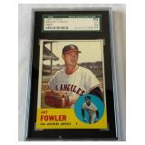 1963 Topps #454 High Number Art Fowler SGC 5.5 / 70 EX+ Vintage Baseball Card