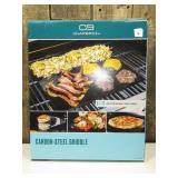 Charbroil Carbon Steel Heat-Resistant Griddle Stone Grill Topper Silver