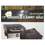 Blackstone 17' Griddle Carry Bag Cover - Black: Weather-Resistant Polyester, Zipper & Handles