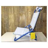 Outdoor Portable Low Seat Beach Sand Chair Blue - Sun Squad
