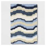 Waves Area Kids' Rug Blue/Green 4ft x 5ft 6in - Pillowfort