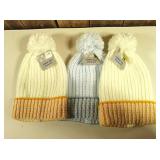 Ladies Beanie Hat, One Size (set of 3)