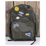 Locker Club Kids' 16L Nylon Backpack with Headphone Pencil Pouch - Olive Green