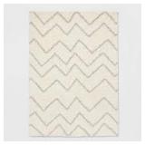 5'x7' Chevron Area Kids' Rug Cream - Pillowfort