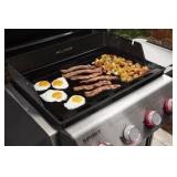 Weber Rust‑Resistant Outdoor Griddle Insert, Full‑Size – Pre-Seasoned Carbon Steel Griddle