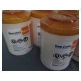 6 Pack of SaniCloth bleach wipes... 6 Pack of SaniCloth bleach wipes...