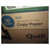 Quill legal size paper 10 reams... Quill legal size paper 10 reams...