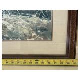 MOLDER Landscape Painting - Framed, Signed, Landscape Farmer Plowing Field with 2 Horses MOLDER Landscape Painting - Framed, Signed, Landscape Farmer Plowing Field with 2 Horses