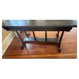 Antique Wood Dining Table with 2 Drawers - 50 in W x 30 in D x 29 in H Antique Wood Dining Table with 2 Drawers - 50 in W x 30 in D x 29 in H