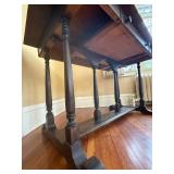 Antique Wood Dining Table with 2 Drawers - 50 in W x 30 in D x 29 in H Antique Wood Dining Table with 2 Drawers - 50 in W x 30 in D x 29 in H