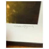 Framed Nature Art Prints - Tree Silhouette at Sunset & Misty Lake Landscape (Pair) Framed Nature Art Prints - Tree Silhouette at Sunset & Misty Lake Landscape (Pair)