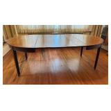 Extendable Oval Dining Table - Dark Wood Finish with Multiple Removable Leaves Extendable Oval Dining Table - Dark Wood Finish with Multiple Removable Leaves