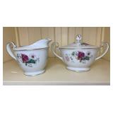 Noritake Gardenia 3056 Sugar & Creamer Set - 2-Piece, Japan Noritake Gardenia 3056 Sugar & Creamer Set - 2-Piece, Japan