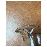 Crystal Glassware Set - Serving Tray, Pitcher, Sugar Bowl, Creamer, Blue Hex Dish, 2 Plates Crystal Glassware Set - Serving Tray, Pitcher, Sugar Bowl, Creamer, Blue Hex Dish, 2 Plates