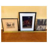 Framed Art Prints - Harbor Scene, City Street, Architecture (3 Pieces) Framed Art Prints - Harbor Scene, City Street, Architecture (3 Pieces)