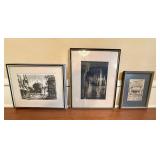 Framed Cityscape Prints - Black & White - Signed ALFON (Lot of 3) Framed Cityscape Prints - Black & White - Signed ALFON (Lot of 3)