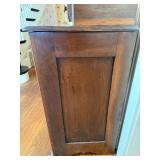 Antique 5 Drawer Wood Chest with Floating Mirror, 2 Small Upper Drawers Antique 5 Drawer Wood Chest with Floating Mirror, 2 Small Upper Drawers