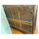 Antique 5 Drawer Wood Chest with Floating Mirror, 2 Small Upper Drawers Antique 5 Drawer Wood Chest with Floating Mirror, 2 Small Upper Drawers
