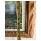 Framed Landscape Print - Riverside Cottage with Trees Framed Landscape Print - Riverside Cottage with Trees