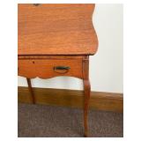 Oak Secretary Desk with Drop-Front Writing Surface & Interior Cubby Storage Oak Secretary Desk with Drop-Front Writing Surface & Interior Cubby Storage