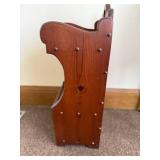 Vintage Solid Wood Cabinet with Heart Cutout - Open Shelf & 2-Door Storage Vintage Solid Wood Cabinet with Heart Cutout - Open Shelf & 2-Door Storage