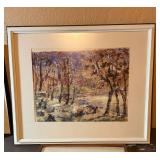 Autumn Forest Landscape Painting - Framed, Signed Autumn Forest Landscape Painting - Framed, Signed