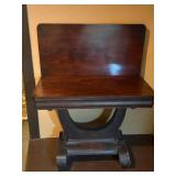 Dark Wood Pedestal Dining Table with Circular Ring Base Dark Wood Pedestal Dining Table with Circular Ring Base